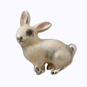 SATURUNO シルバー ピンブローチ ウサギ（卯） SPNI-83 (ネクタイピン/ピンズ)